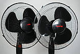 Набір вентиляторів FS40-5 для дому та офісу, підлогові, 3 режими, 2 шт., чорний, фото 2