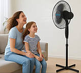 Набір вентиляторів FS40-5 для дому та офісу, підлогові, 3 режими, 2 шт., чорний, фото 6