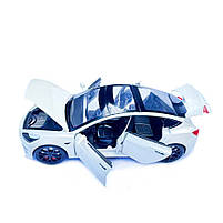 Машинка метал Tesla model 3 біла Тесла 1:24 відкр двері баг капот звук світло 18,5*6*8,5см (EL-94022), фото 4