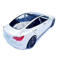 Машинка метал Tesla model 3 біла Тесла 1:24 відкр двері баг капот звук світло 18,5*6*8,5см (EL-94022), фото 5