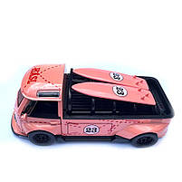 Машинка метал Volkswagen Type 2 VW кемпінг Bus брожева Фольксваген 1:32 відкр двері баг капот звук світло 14,5*6,6*5,5см, фото 4