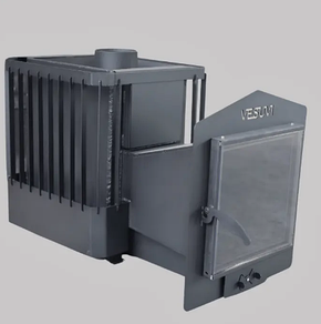 ПІЧ ДЛЯ БАНИ І САУНИ VESUVI РЕБРО 30 М3, СТЕКЛО 400*400 І ВИНОСОМ, КОММЕРЧЯНА 12 ММ, фото 2