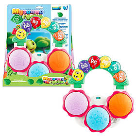 Музична гусінь WToys укр мова світло  6 пісень 5 казок цифри піаніно 23*26*5см (57839)