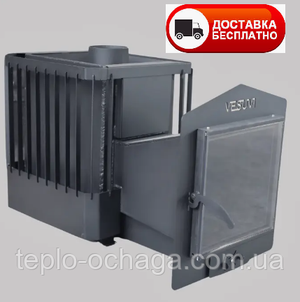 ПІЧ ДЛЯ БАНИ І САУНИ VESUVI РЕБРО 30 М3, СТЕКЛО 400*400 І ВИНОСОМ, КОММЕРЧЯНА 12 ММ