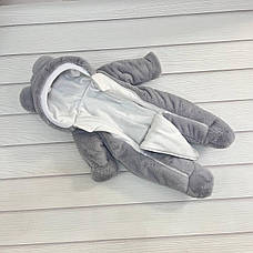 Дитячий теплий чоловічок комбінезон Тедді осінь весна зима 3-6 міс 62-68 розмір, фото 4