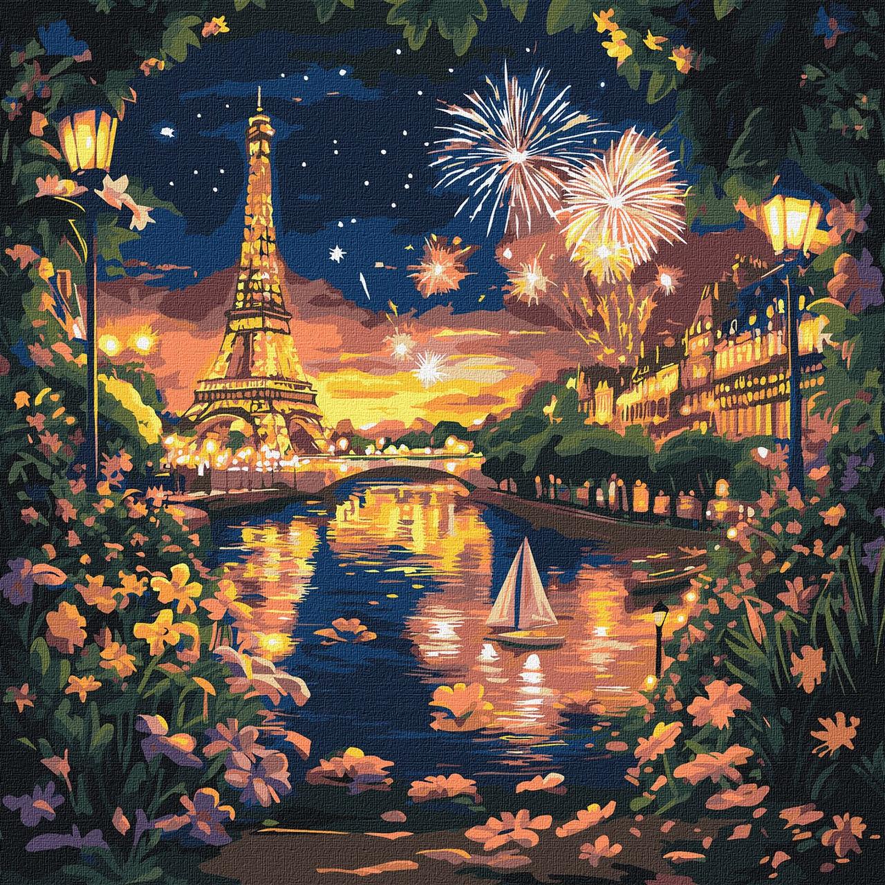 Картина за номерами Міста. Паризькі салюти 40*40 см Ідейка KHO 3669, фото 1