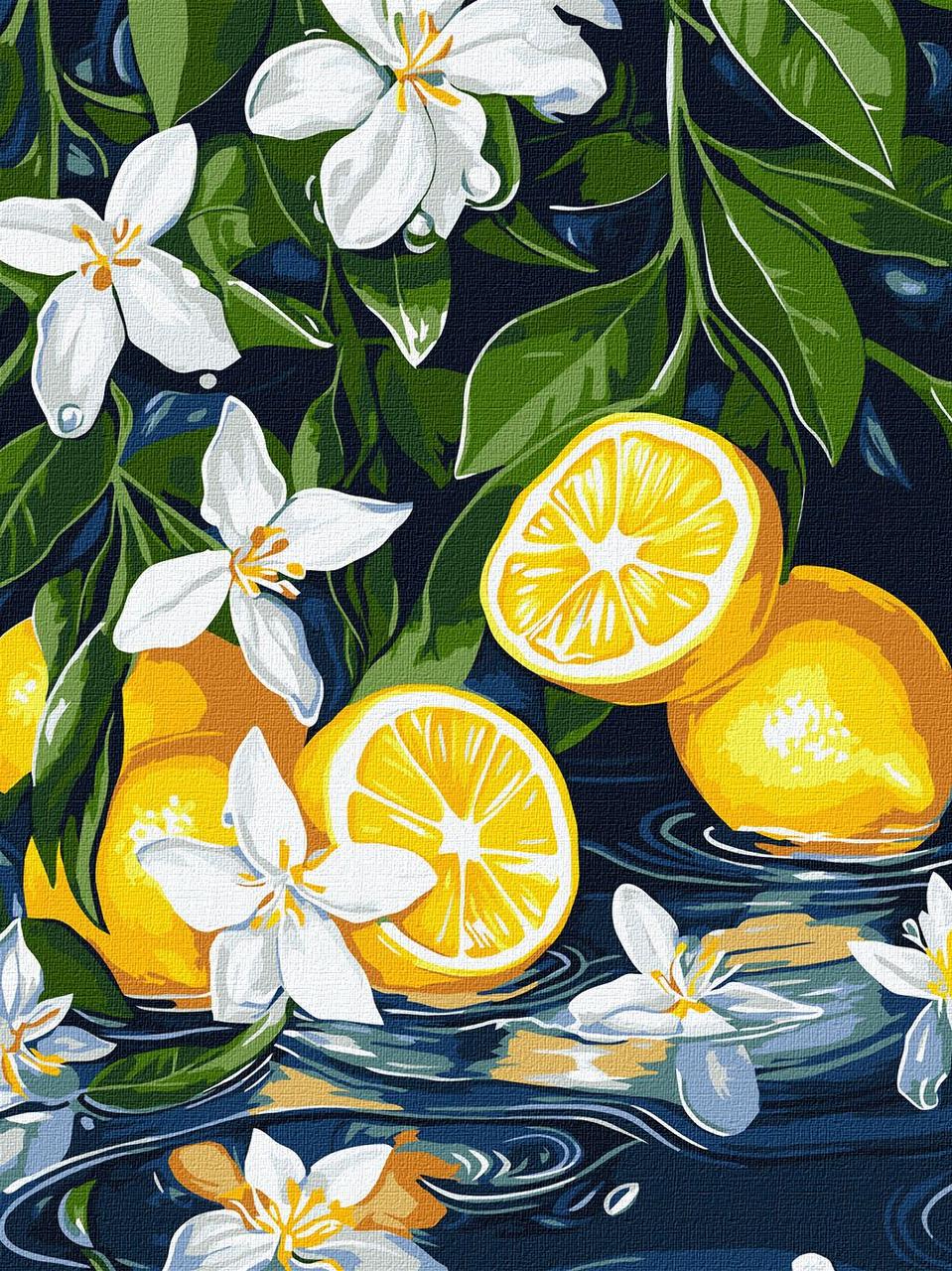 Картина за номерами Натюрморт. Лимон у розрізі 30*40 см Ідейка KHO 5733, фото 1