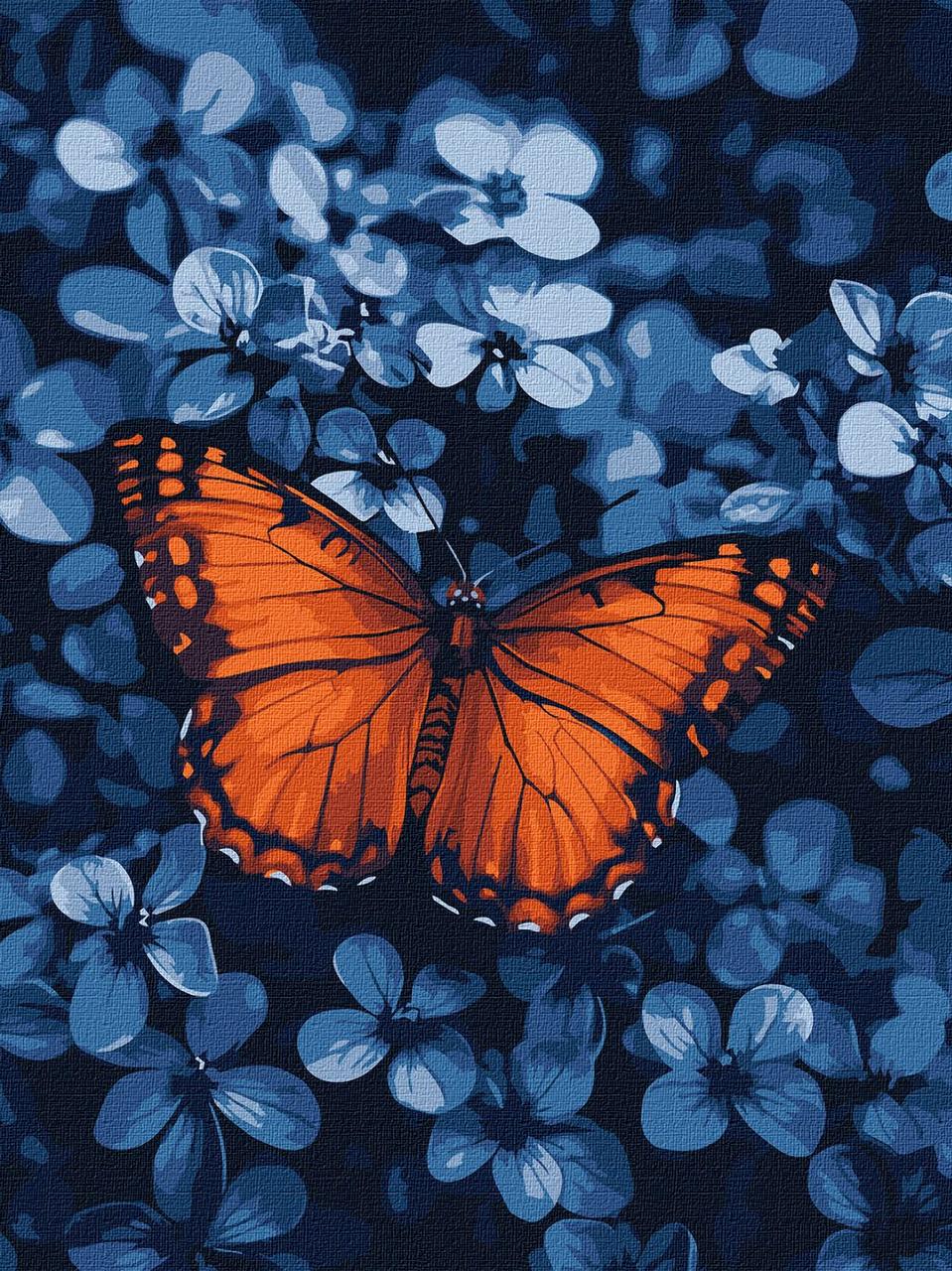 Картина за номерами Помаранчевий метелик 30*40 см Ідейка KHO 6733, фото 1