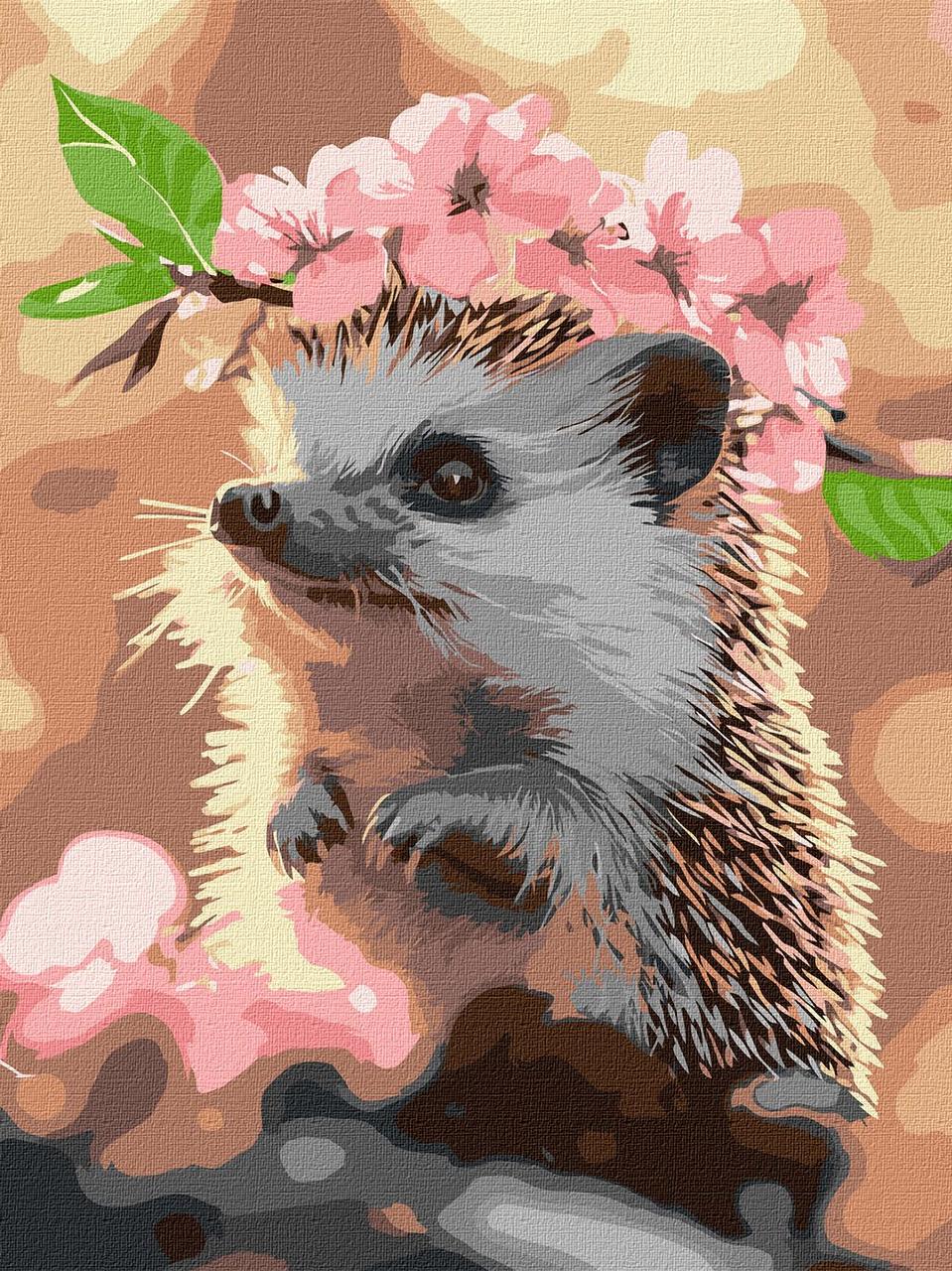 Картина за номерами Тварини. Милий їжачок 30*40 см Ідейка KHO 6756, фото 1