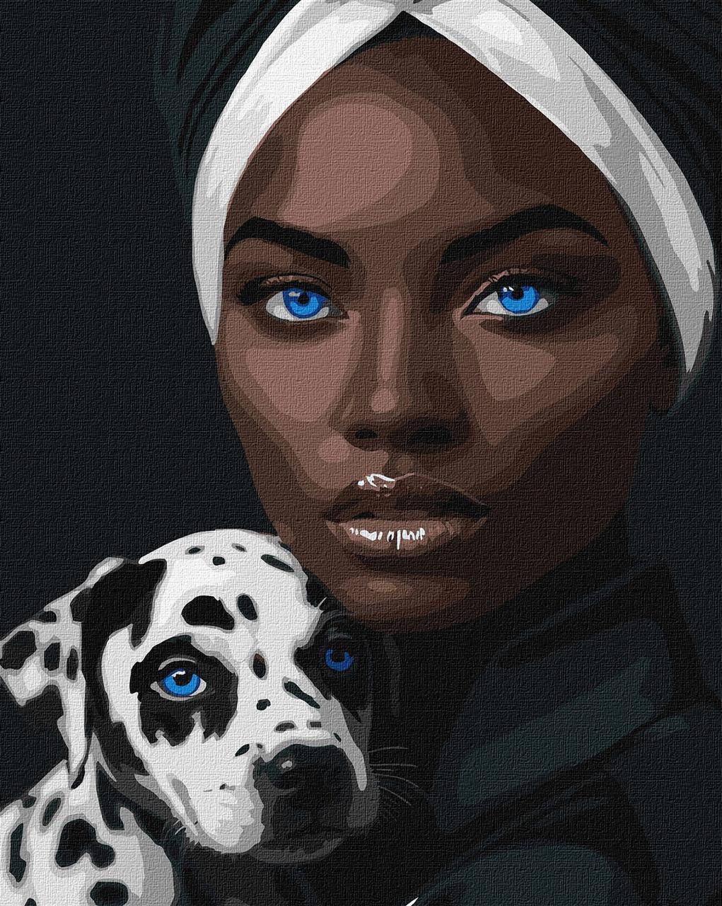 Картина за номерами Погляд блакитнооких. люди 40*50 см Ідейка KHO 8547, фото 1