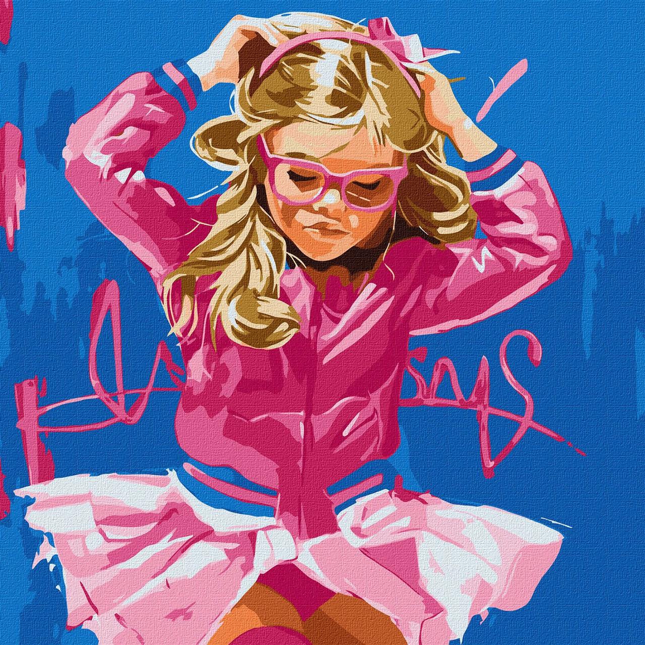 Картина за номерами Люди. Зефірна дівчинка 50*50 см Ідейка KHO 8557, фото 1