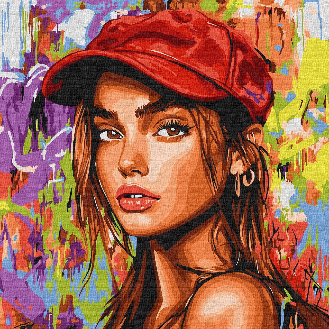 Картина за номерами Люди. Дівчина арт 40*40 см Ідейка KHO 8600, фото 1