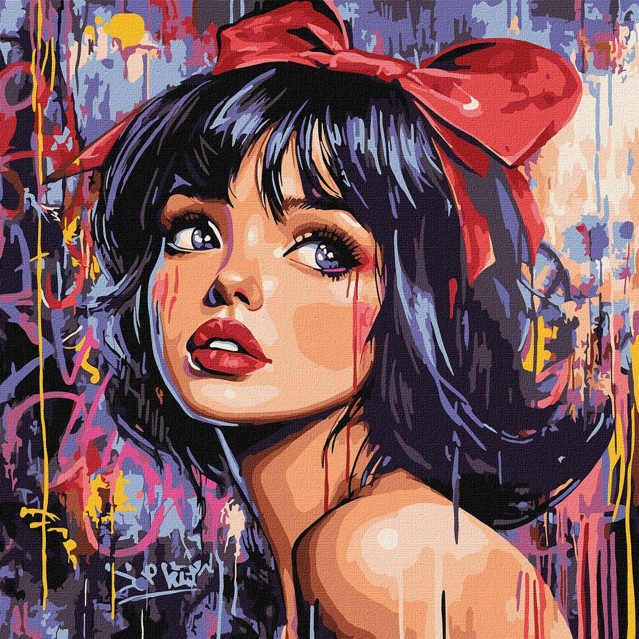 Картина за номерами Люди. Сучасна дівчина 40*40 см Ідейка KHO 8601, фото 1