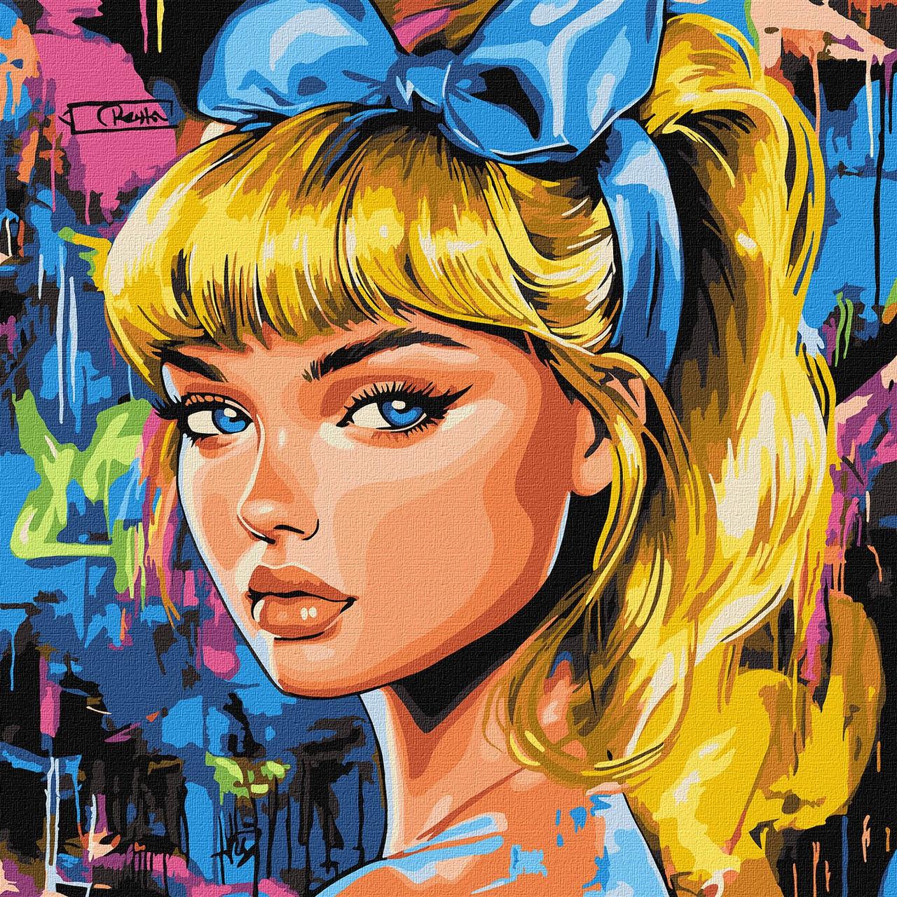 Картина за номерами Люди. Сучасна Попелюшка 40*40 см Ідейка KHO 8602, фото 1