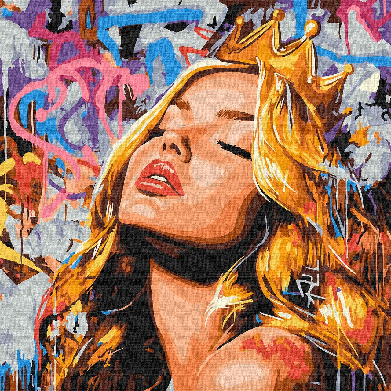 Картина за номерами Люди. Сучасна спляча красуня 40*40 см Ідейка KHO 8603, фото 1