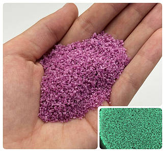 Декоративний наповнювач/ Світиться у темряві / Упаковка - 20 грам / Бузковий