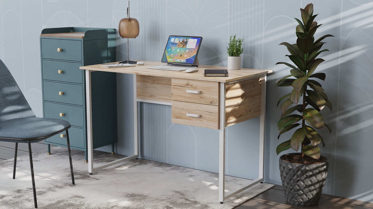 Комп'ютерний стіл Ferrum-decor Таккота 75x120x70 білий ДСП Дуб Артізан 16мм (FRD-102119), фото 1