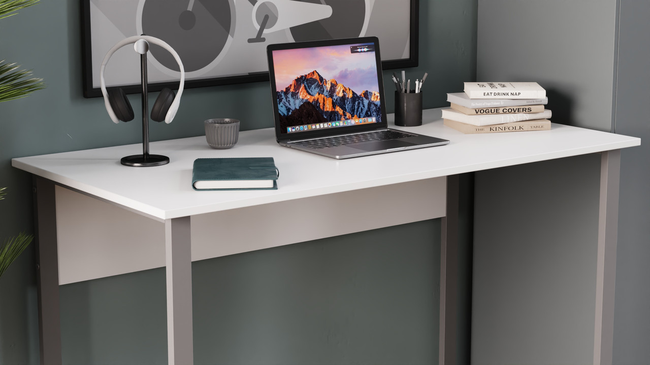 Комп'ютерний стіл Ferrum-decor Раян 75x100x60 сірий ДСП Білий 16мм (FRD-101591), фото 1