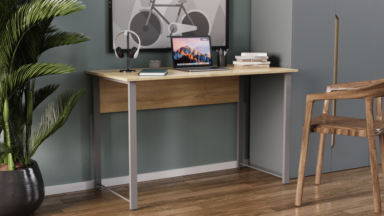 Комп'ютерний стіл Ferrum-decor Курт 75x140x70 сірий ДСП Дуб Сонома 16мм (FRD-101878), фото 1