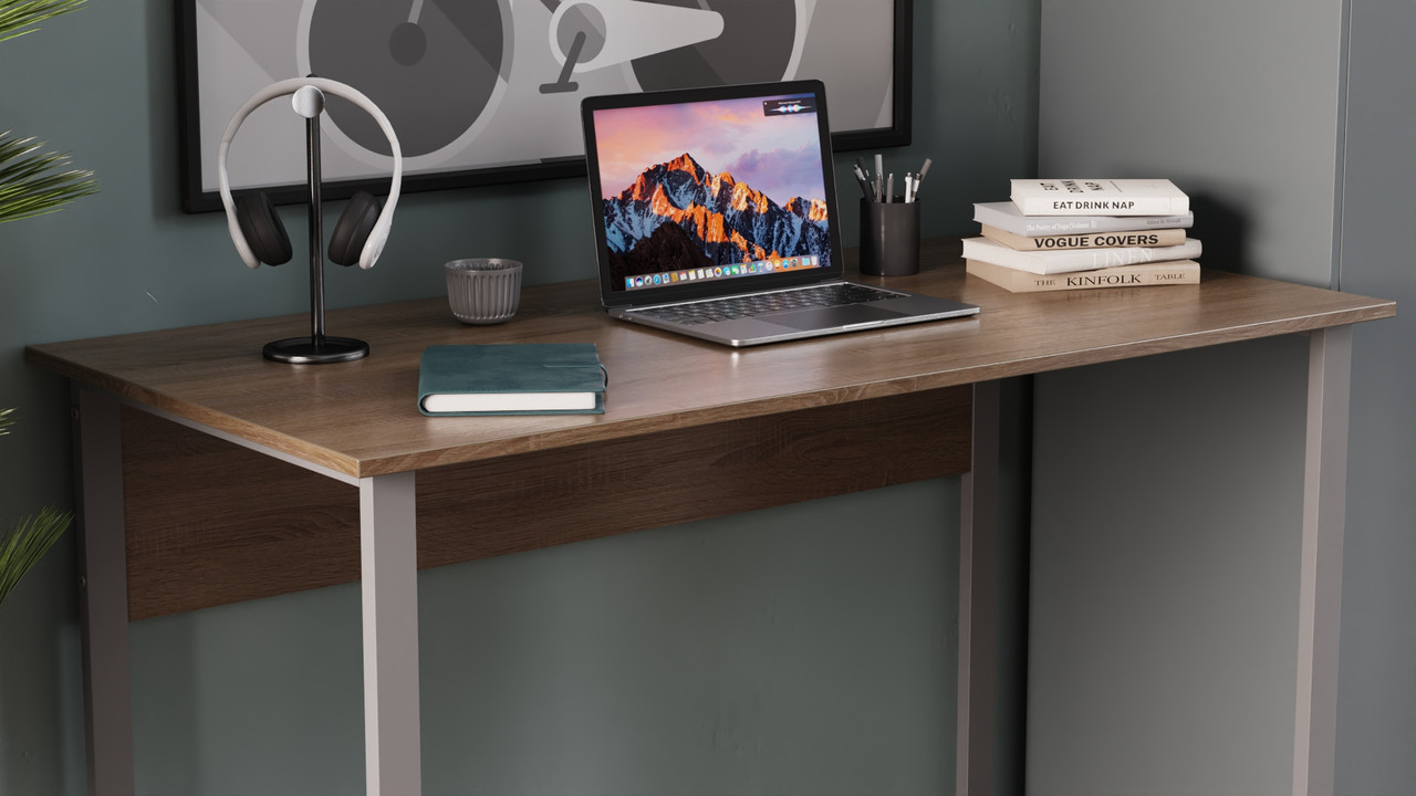 Комп'ютерний стіл Ferrum-decor Курт 75x140x70 сірий ДСП Дуб Сонома Труфель 16мм (FRD-101879), фото 1