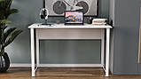 Комп'ютерний стіл Ferrum-decor Курт 75x120x70 білий ДСП Білий 16мм (FRD-102236), фото 2