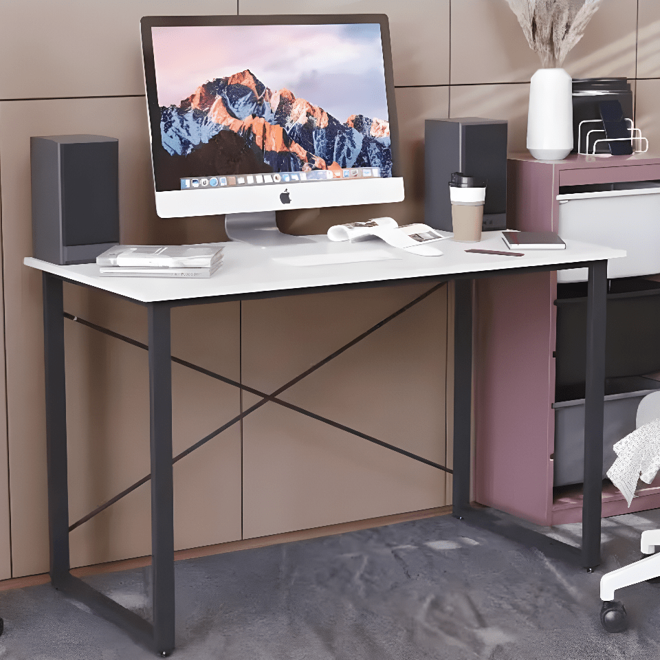 Комп'ютерний стіл Ferrum-decor Дейв 75x100x60 чорний ДСП Білий 16мм (FRD-101964), фото 1