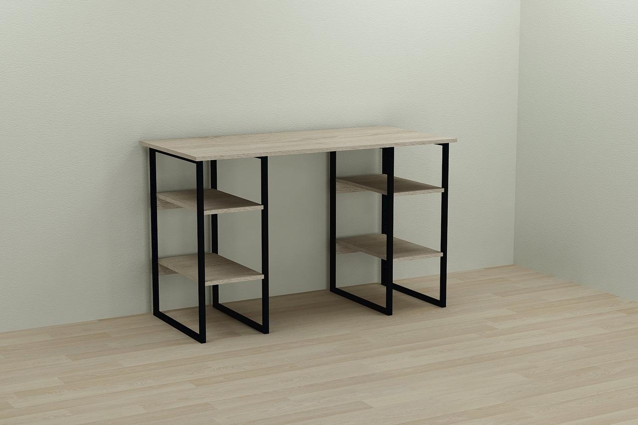 Комп'ютерний стіл Ferrum-decor Карен 75x140x70 чорний ДСП Дуб Сонома 16мм (FRD-102071), фото 1