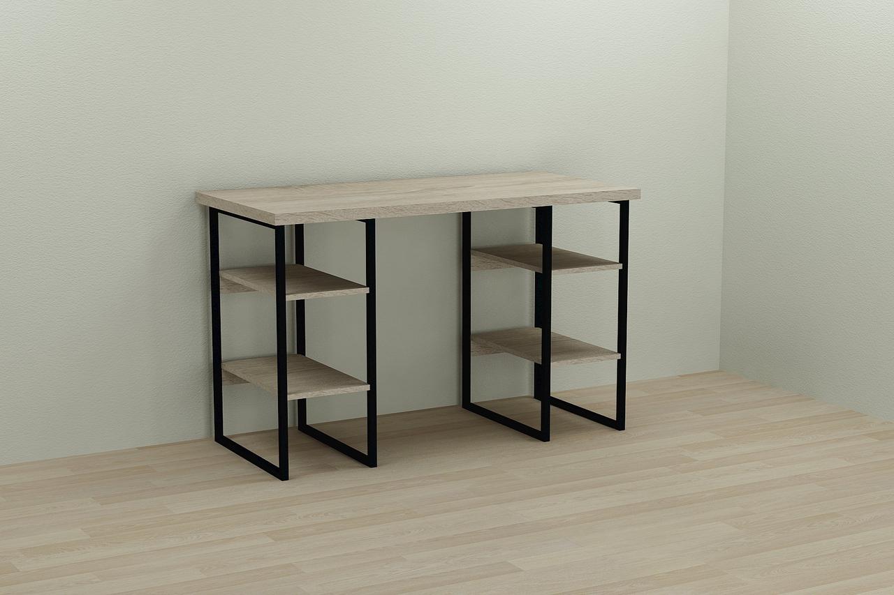 Комп'ютерний стіл Ferrum-decor Карен 75x120x70 чорний ДСП Дуб Сонома 32мм (FRD-102066), фото 1