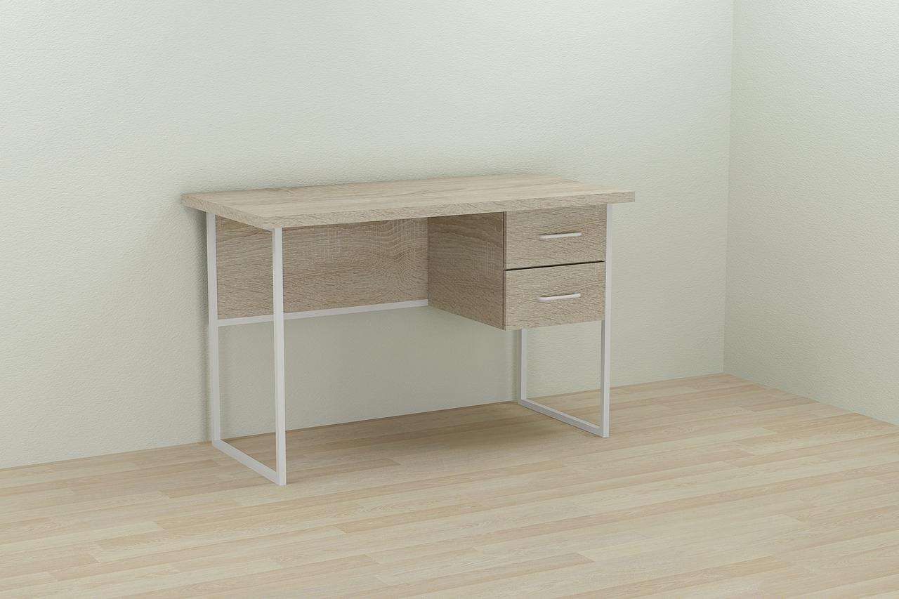 Комп'ютерний стіл Ferrum-decor Таккота 75x120x70 білий ДСП Дуб Сонома 32мм (FRD-102122), фото 1