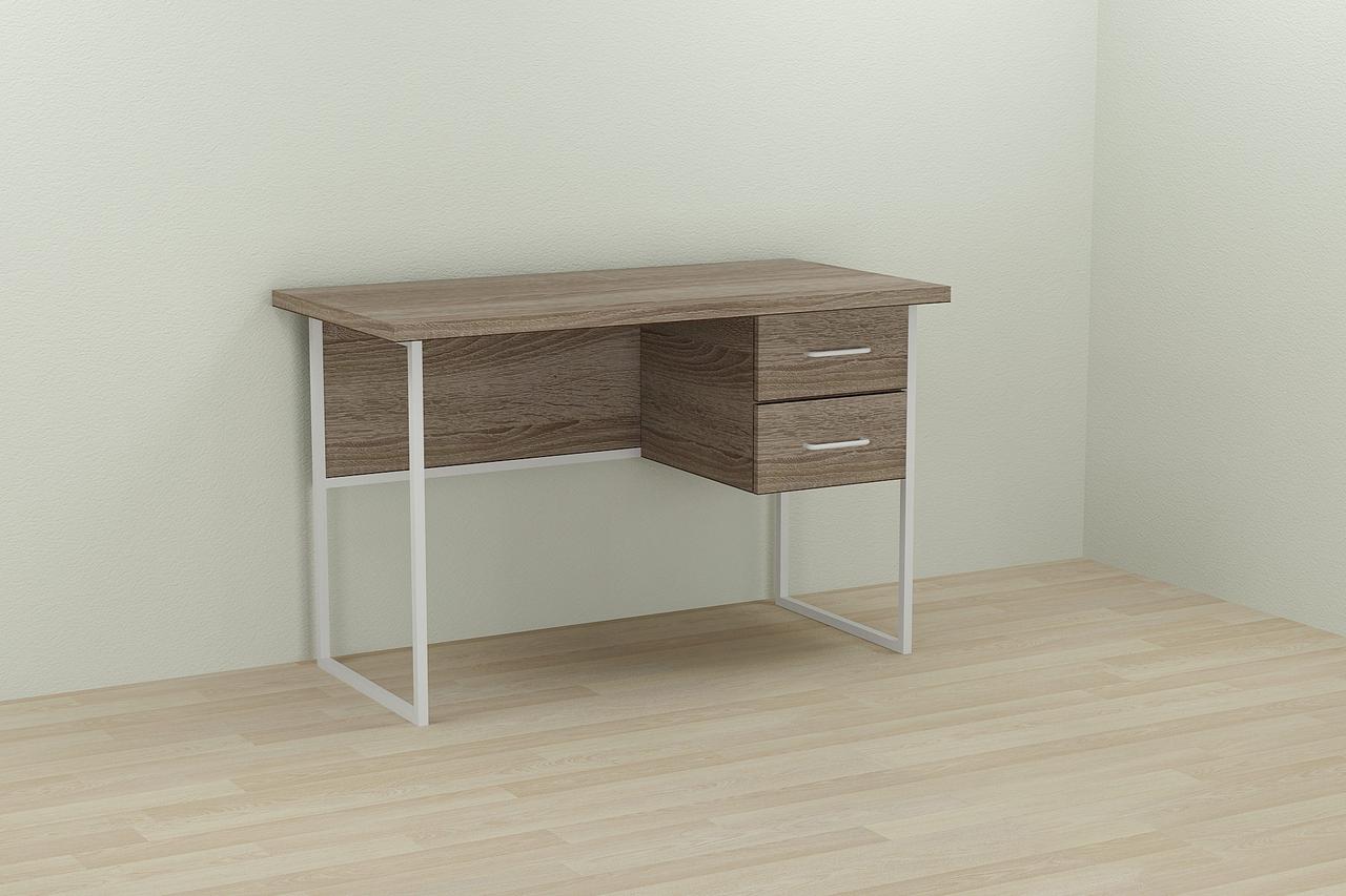 Комп'ютерний стіл Ferrum-decor Таккота 75x140x70 білий ДСП Дуб Сонома Труфель 32мм (FRD-102133), фото 1