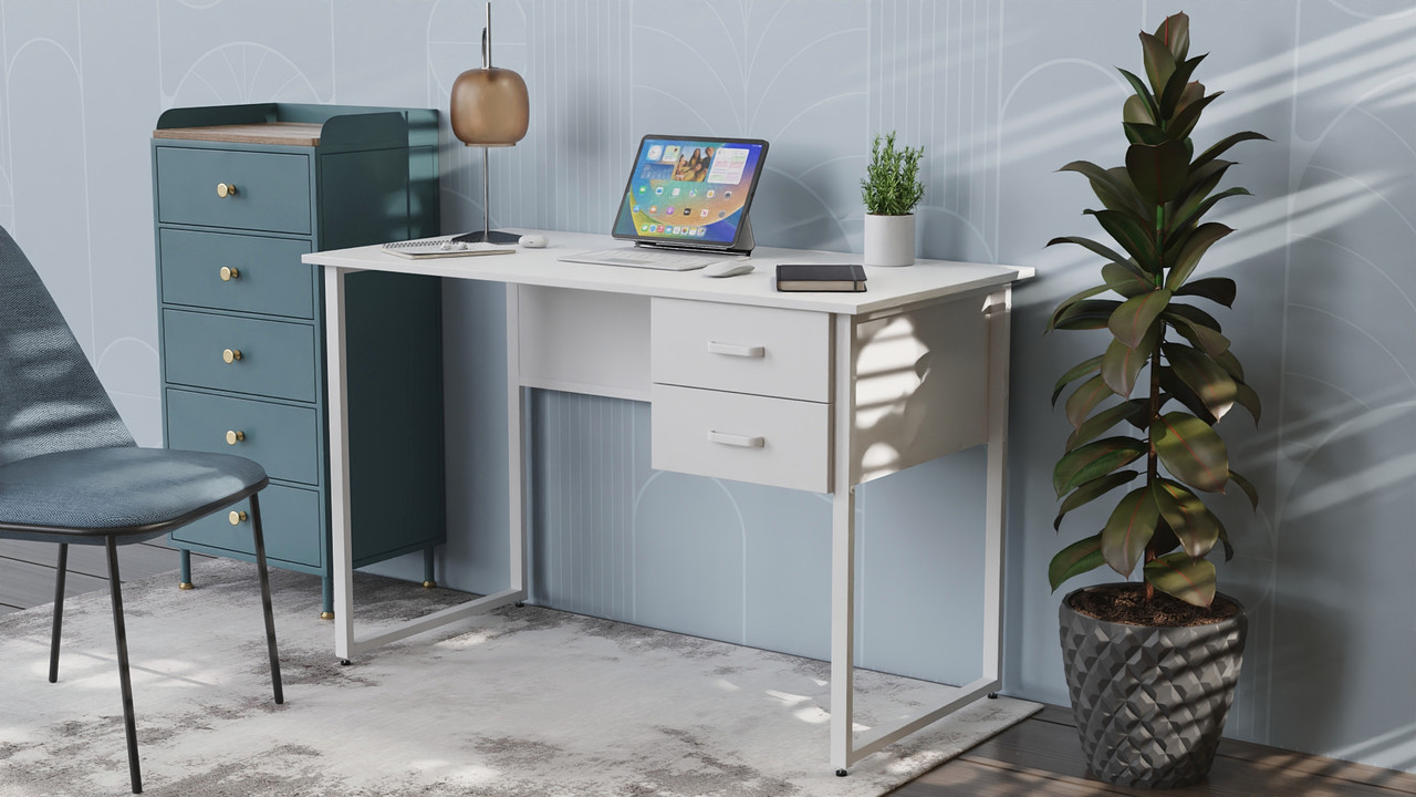 Комп'ютерний стіл Ferrum-decor Таккота 75x120x70 білий ДСП Білий 16мм (FRD-102116), фото 1