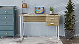 Комп'ютерний стіл Ferrum-decor Таккота 75x140x70 білий ДСП Дуб Сонома 16мм (FRD-102127), фото 3