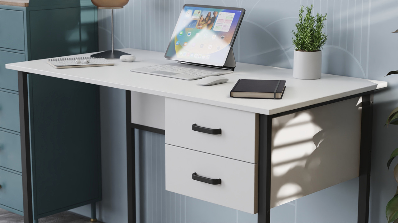 Комп'ютерний стіл Ferrum-decor Таккота 75x120x70 чорний ДСП Білий 16мм (FRD-101944), фото 1