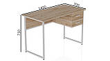 Комп'ютерний стіл Ferrum-decor Таккота 75x140x70 білий ДСП Дуб Артізан 16мм (FRD-102129), фото 7