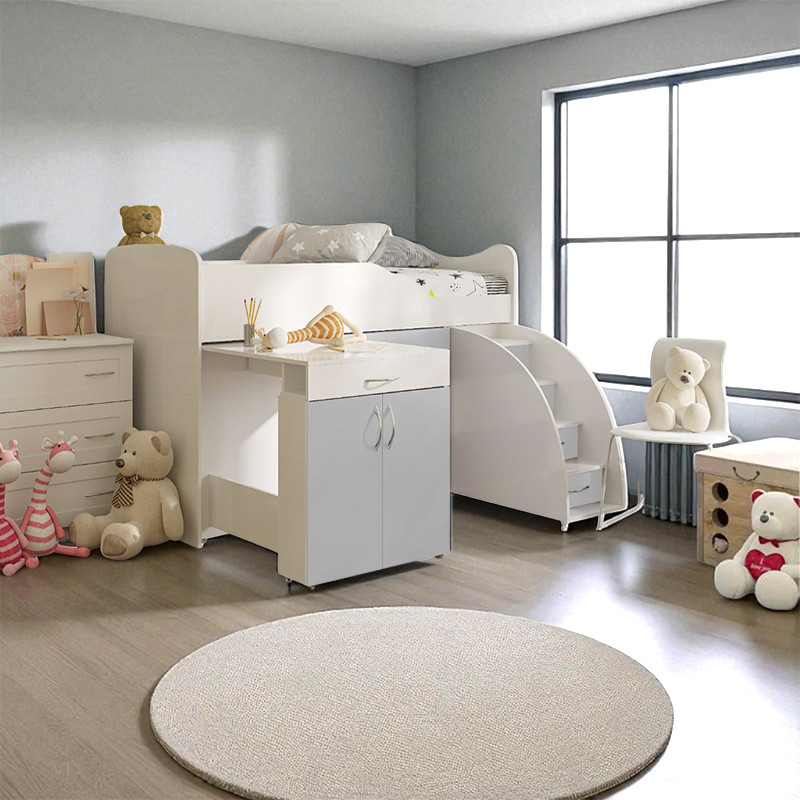 Ліжко двоярусне, ліжко горище для підлітка, ліжко зі столом, ліжко кімната, фото 1