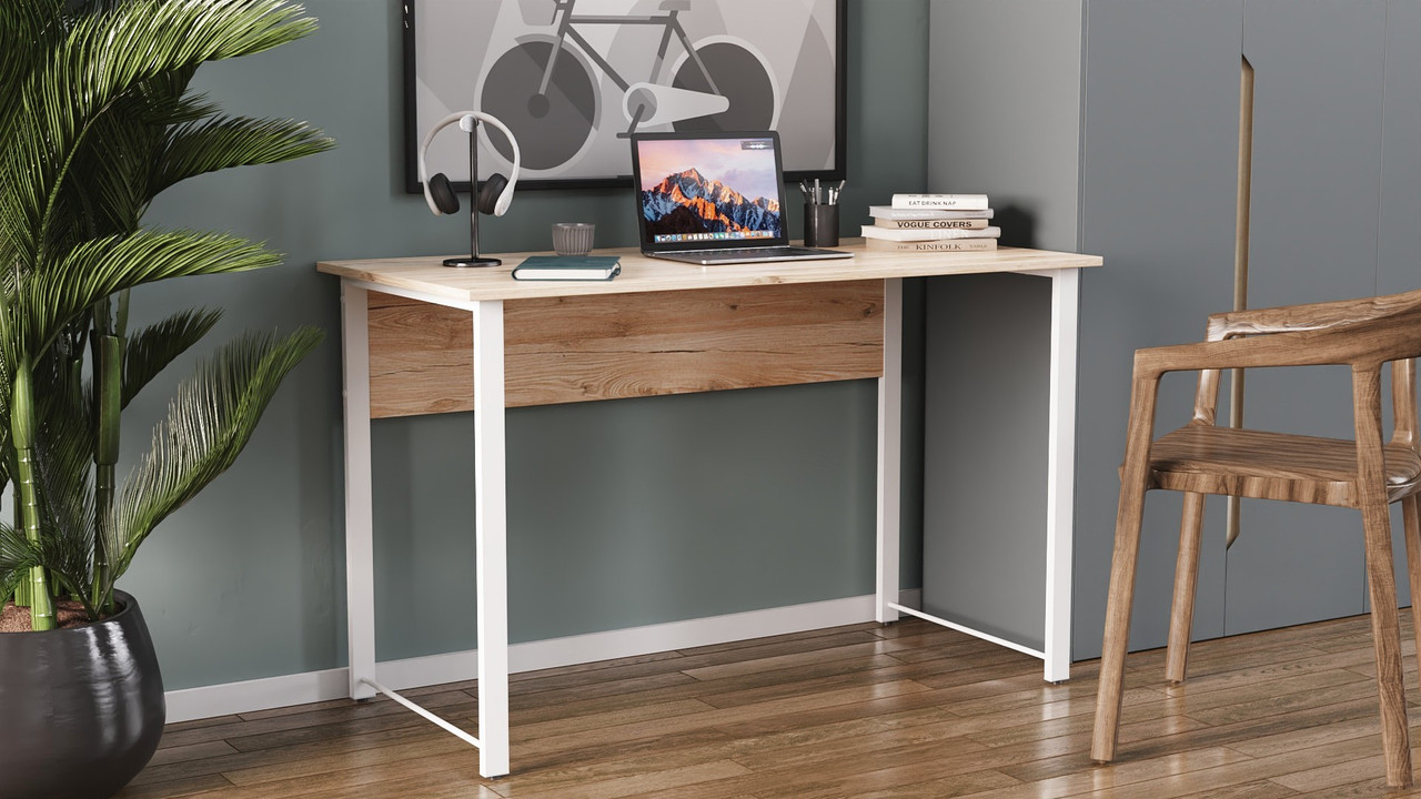 Комп'ютерний стіл Ferrum-decor Курт 75x140x60 білий ДСП Дуб Артізан 32мм (FRD-102224), фото 1