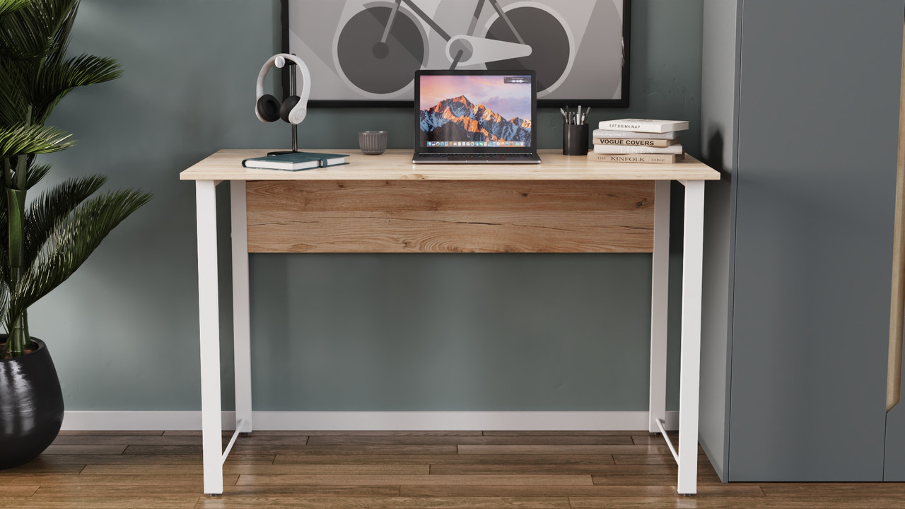 Комп'ютерний стіл Ferrum-decor Курт 75x120x60 білий ДСП Дуб Артізан 16мм (FRD-102209), фото 1