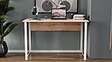 Комп'ютерний стіл Ferrum-decor Курт 75x140x60 білий ДСП Дуб Артізан 16мм (FRD-102219), фото 3