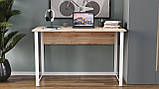 Комп'ютерний стіл Ferrum-decor Курт 75x140x60 білий ДСП Дуб Артізан 16мм (FRD-102219), фото 10