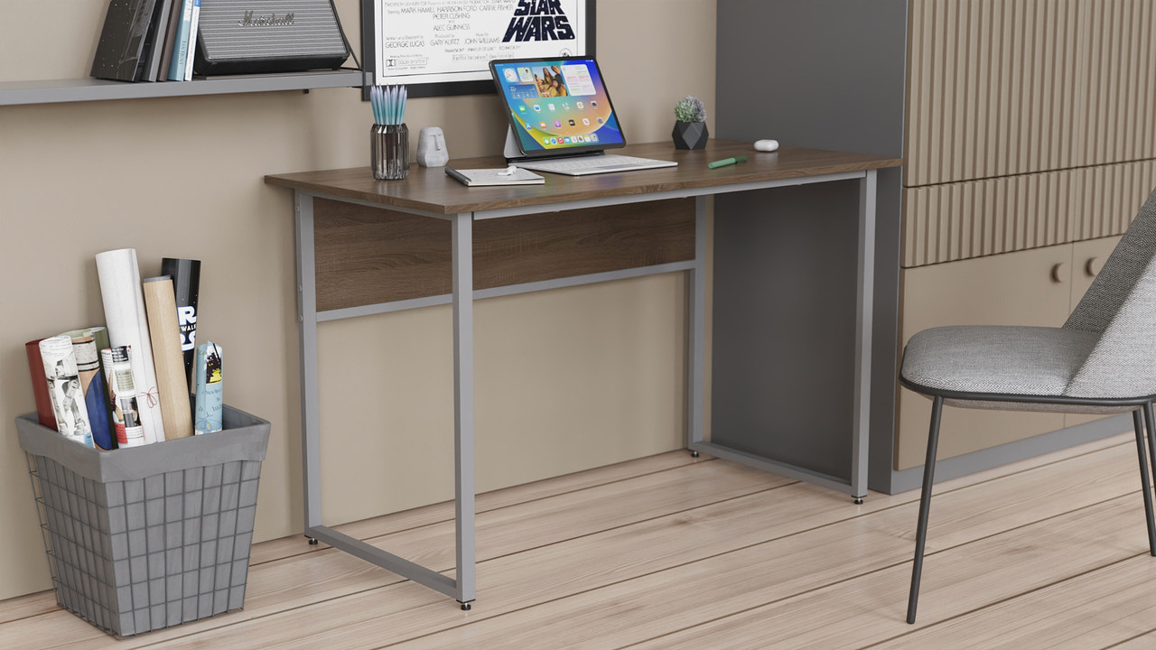 Комп'ютерний стіл Ferrum-decor Коді 75x100x60 сірий ДСП Дуб Сонома Труфель 16мм (FRD-101653), фото 1