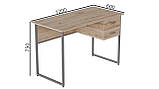 Комп'ютерний стіл Ferrum-decor Таккота 75x120x60 сірий ДСП Дуб Артізан 32мм (FRD-102318), фото 2