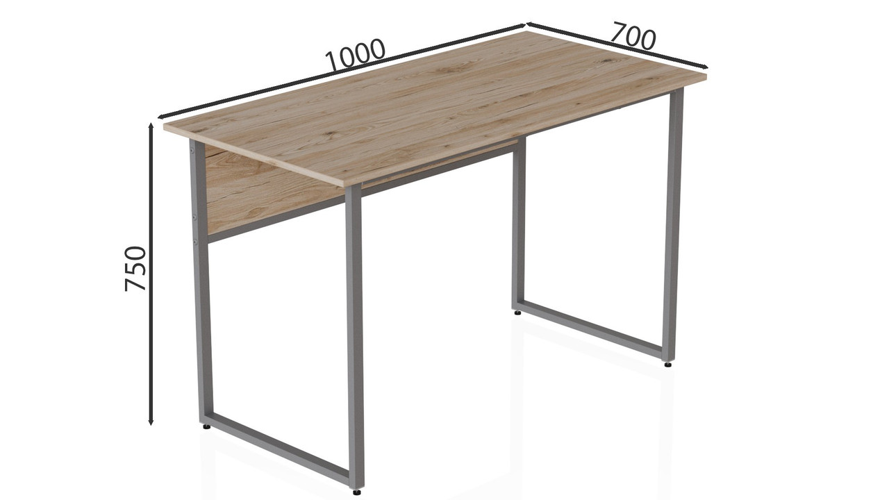 Комп'ютерний стіл Ferrum-decor Коді 75x100x70 сірий ДСП Дуб Артізан 32мм (FRD-101689), фото 1