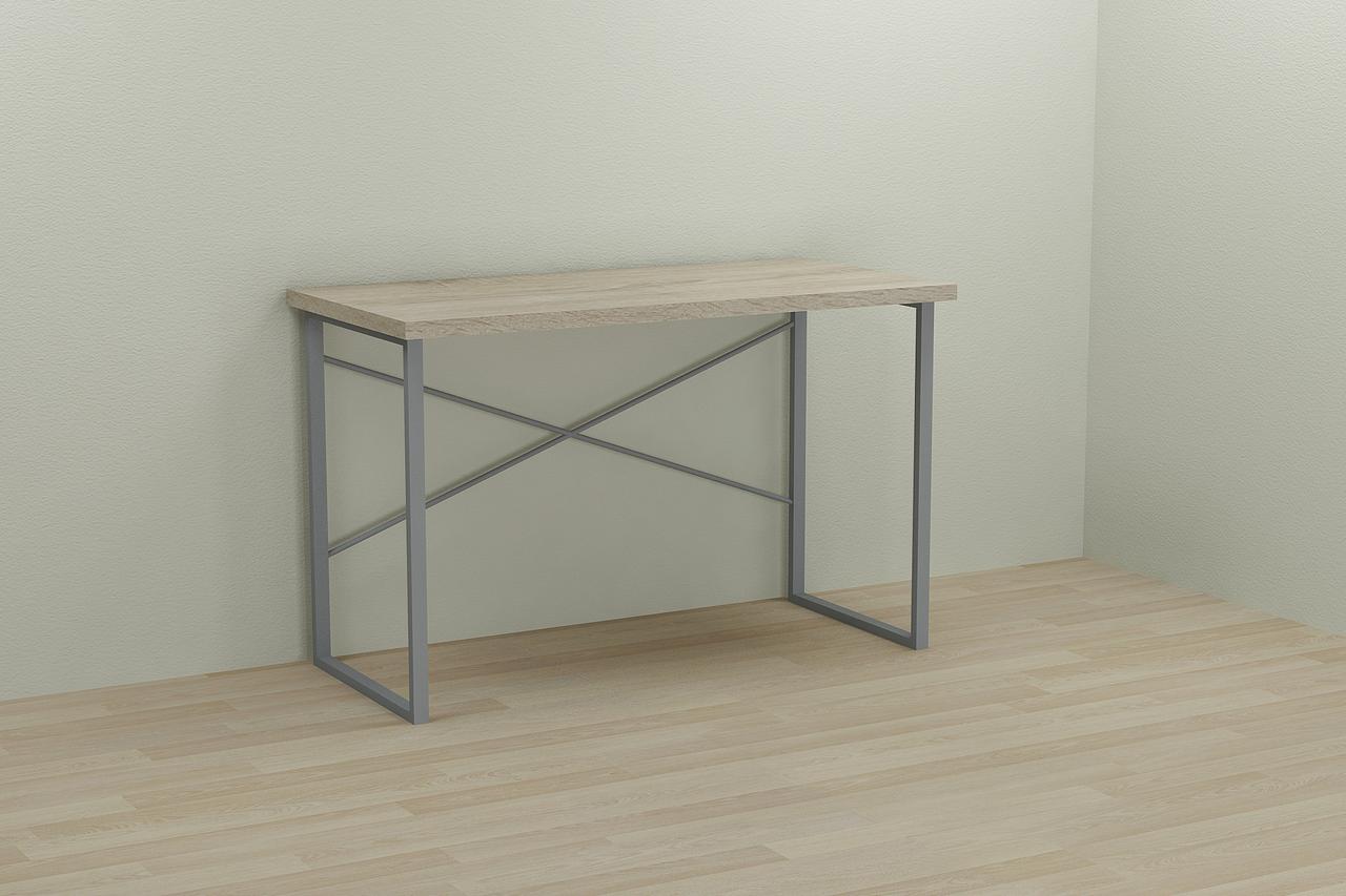 Комп'ютерний стіл Ferrum-decor Дейв 75x120x60 сірий ДСП Дуб Сонома 32мм (FRD-102374), фото 1