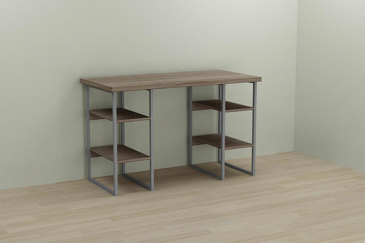 Комп'ютерний стіл Ferrum-decor Карен 75x140x60 сірий ДСП Дуб Сонома Труфель 32мм (FRD-102435), фото 1