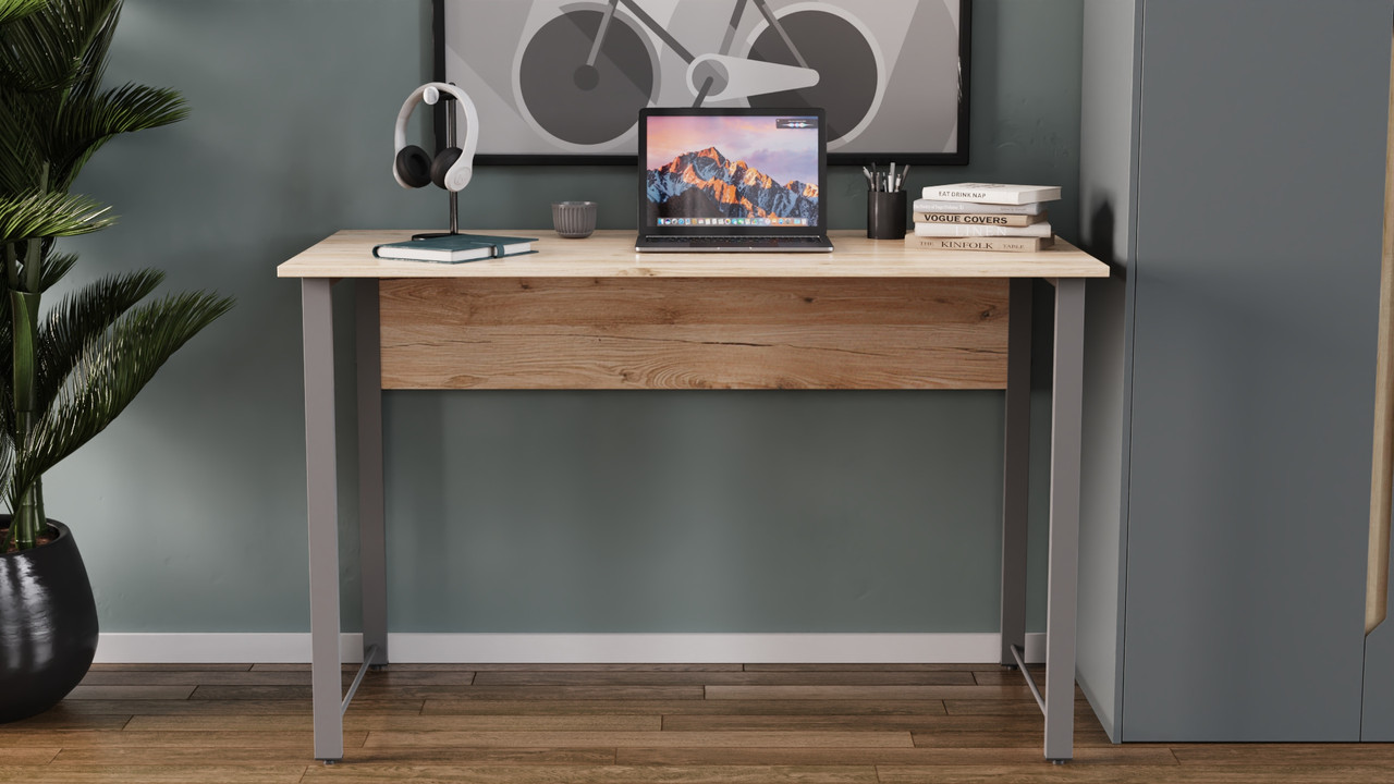 Комп'ютерний стіл Ferrum-decor Курт 75x140x60 сірий ДСП Дуб Артізан 16мм (FRD-101850), фото 1