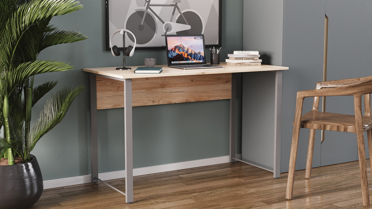 Комп'ютерний стіл Ferrum-decor Курт 75x140x60 сірий ДСП Дуб Артізан 32мм (FRD-101855), фото 1