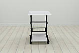 Стіл приставний Ferrum-decor Адан 62x40x60 метал Чорний ДСП Білий 16мм (FRD-102484), фото 4