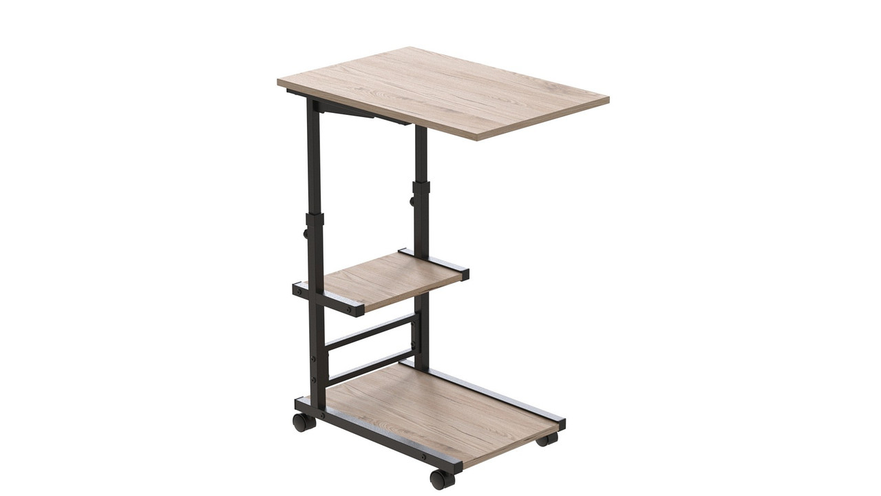 Стіл приставний Адан 62x40x60 метал Чорний ДСП Дуб Сан-Марино 16мм FRD-102485, фото 1