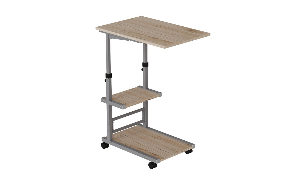 Стіл приставний Адан 62x40x60 метал Сірий ДСП Дуб Сан-Марино 16мм FRD-102499, фото 1