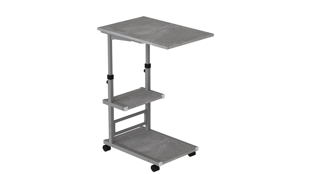 Стіл приставний Ferrum-decor Адан 62x40x60 метал Сірий ДСП Бетон 16мм (FRD-102504), фото 1